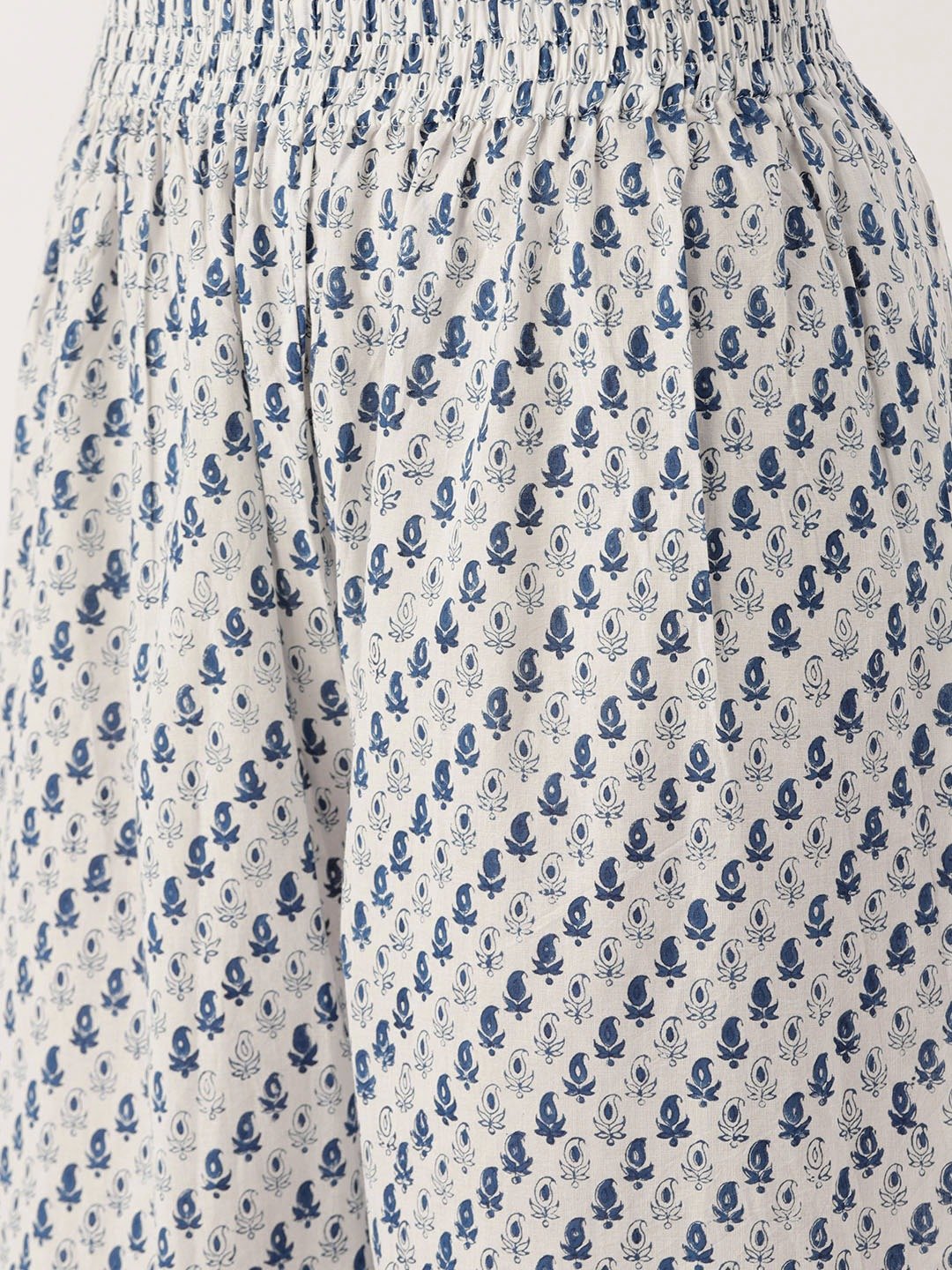 Women White Three-Quarter Sleeves Flared Kurta Palazzo And Dupatta Set | LASVINI - Redefining Indian Fashion with Elegance