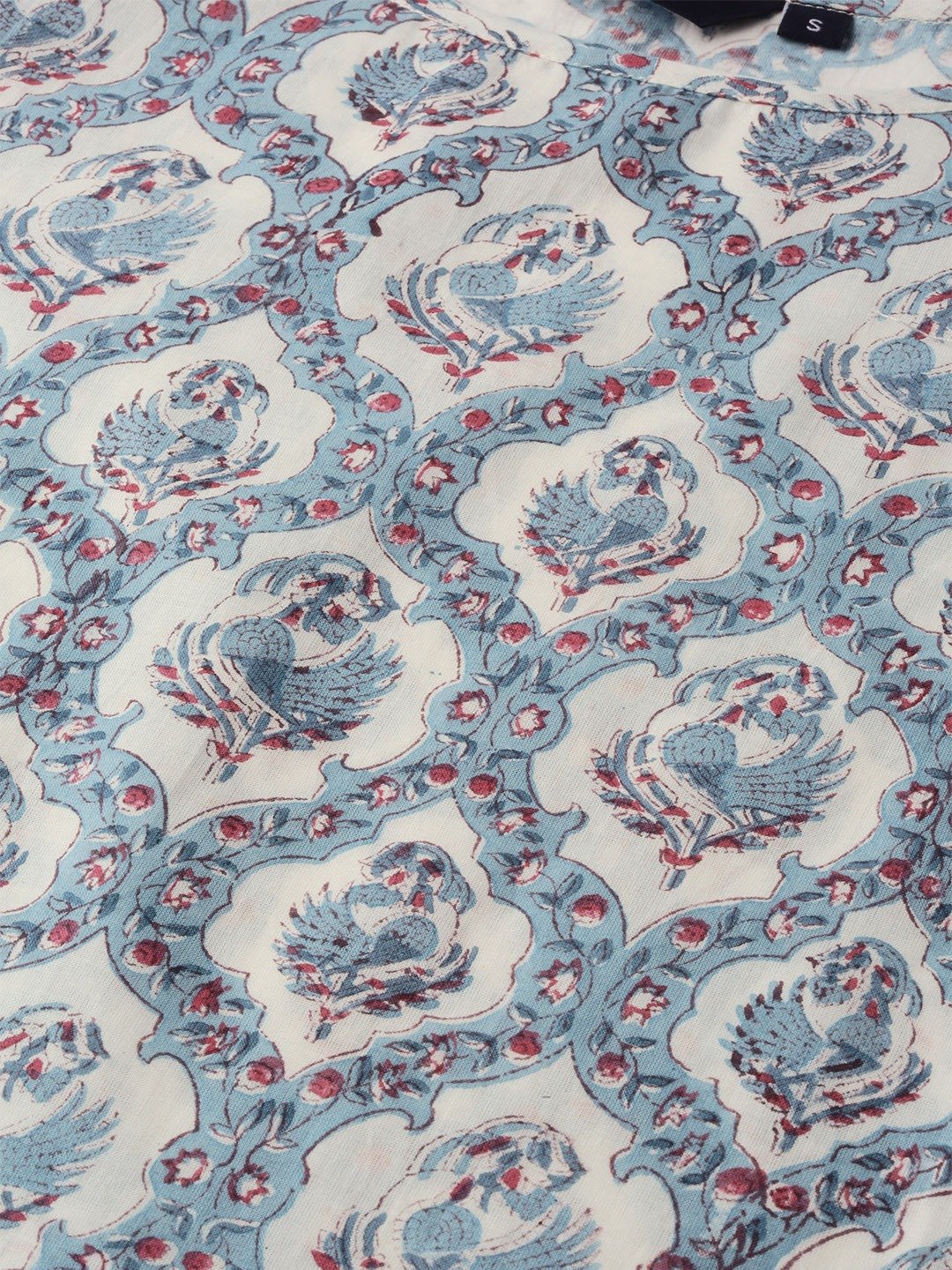 Women Blue Three-Quarter Sleeves Straight Kurta With Palazzo Set | LASVINI - Redefining Indian Fashion with Elegance