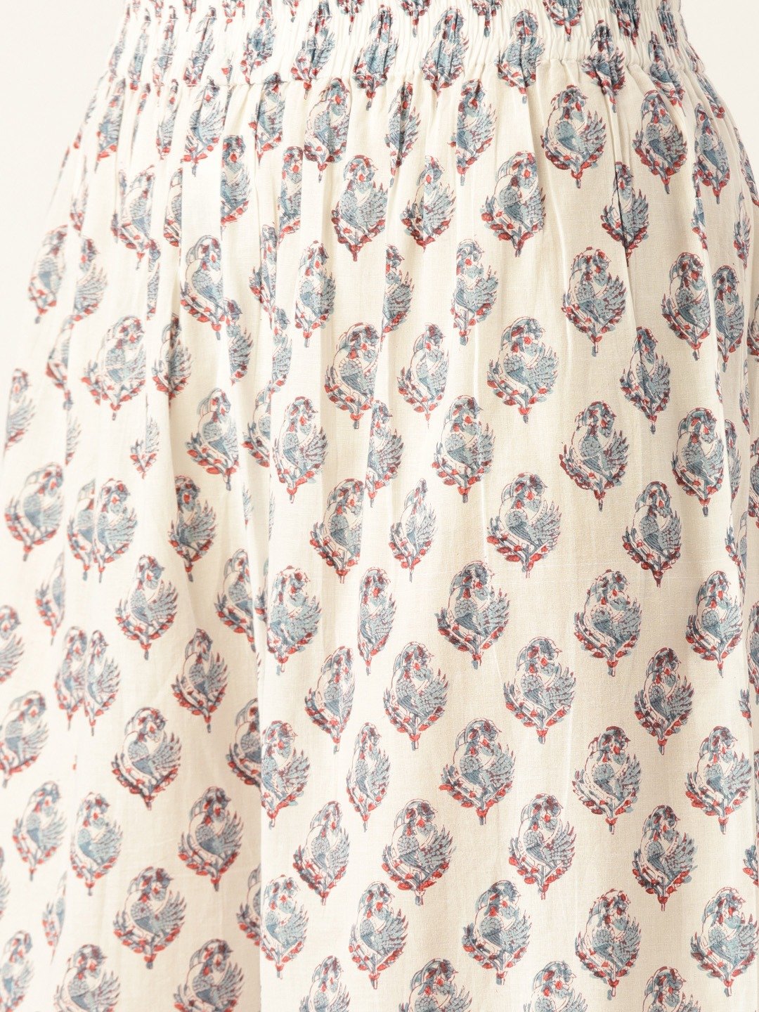 Women Blue Three-Quarter Sleeves Straight Kurta With Palazzo Set | LASVINI - Redefining Indian Fashion with Elegance