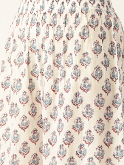 Women Blue Three-Quarter Sleeves Straight Kurta With Palazzo Set | LASVINI - Redefining Indian Fashion with Elegance