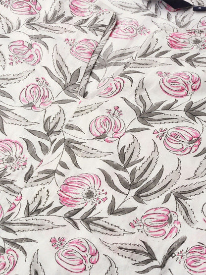 Women Offwhite Three-Quarter Sleeves Straight Kurta With Palazzo Set | LASVINI - Redefining Indian Fashion with Elegance