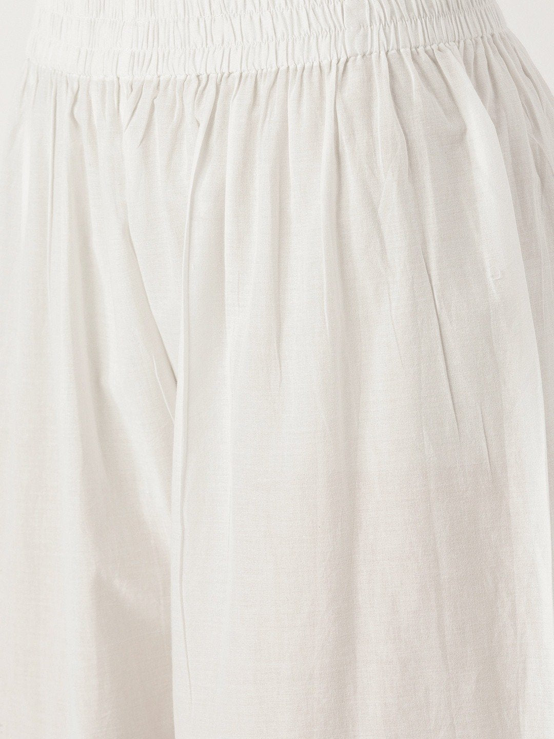 Women Grey Three-Quarter Sleeves Straight Kurta With Palazzo Set | LASVINI - Redefining Indian Fashion with Elegance