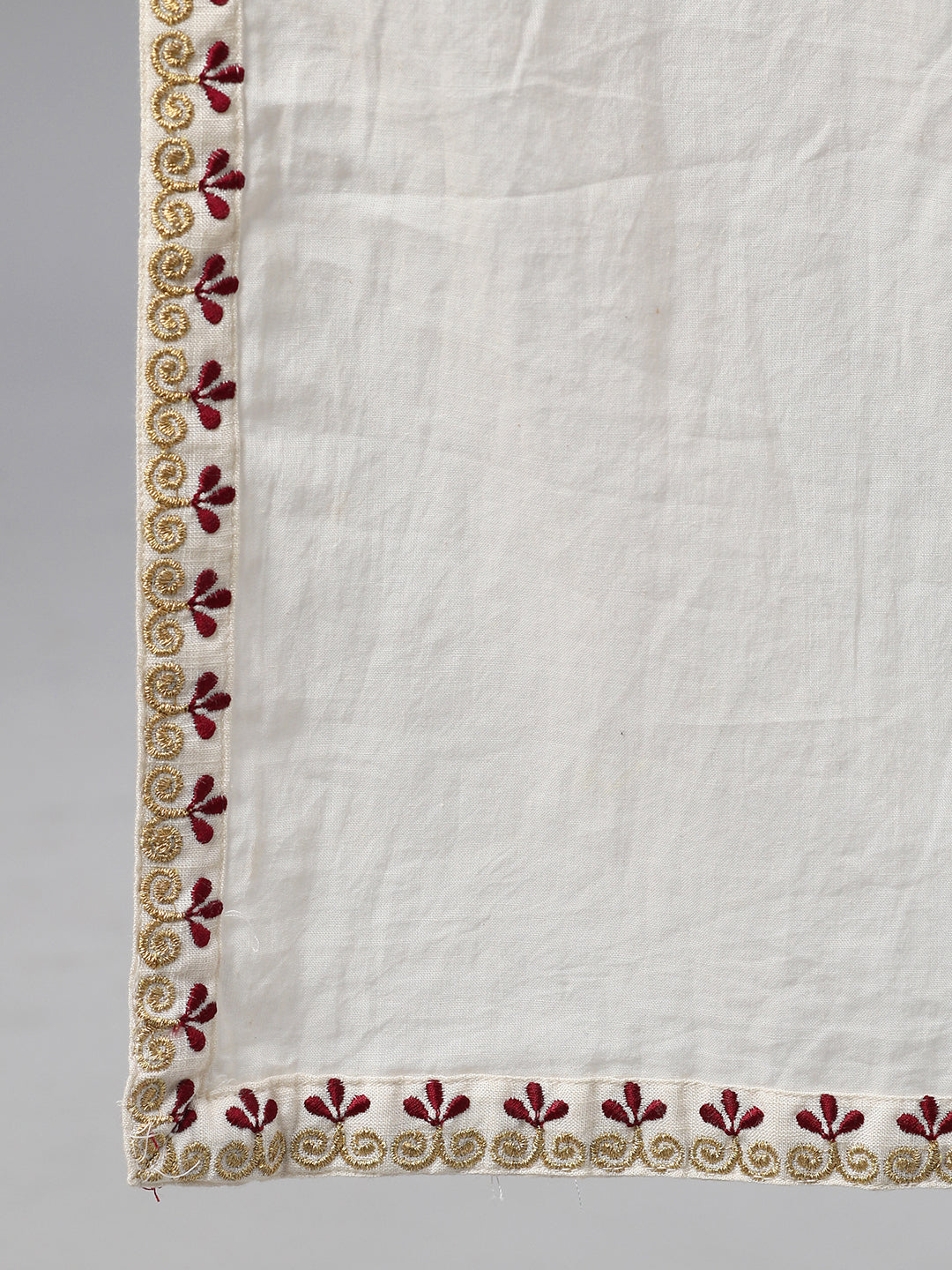 Women Off White Solid Solid Round Neck Viscose Rayon Maxi Dress With Dupatta | LASVINI - Redefining Indian Fashion with Elegance