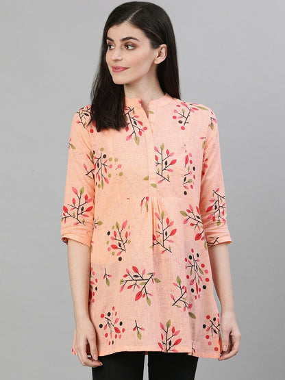 Women Pastel Pink And Blue Pin-Tuck Tunic | LASVINI - Redefining Indian Fashion with Elegance