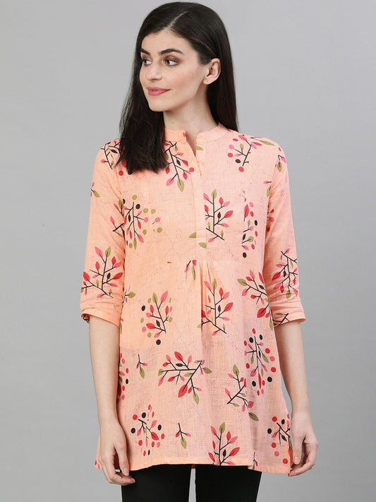Women Pastel Pink And Blue Pin-Tuck Tunic | LASVINI - Redefining Indian Fashion with Elegance