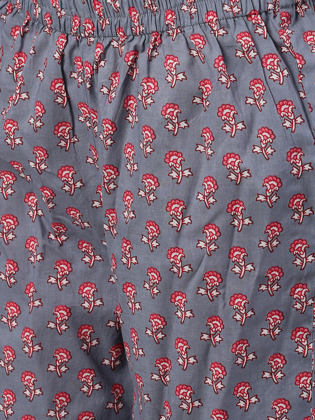 Women Grey Three-Quarter Sleeves Flared Kurta With Palazzo | LASVINI - Redefining Indian Fashion with Elegance