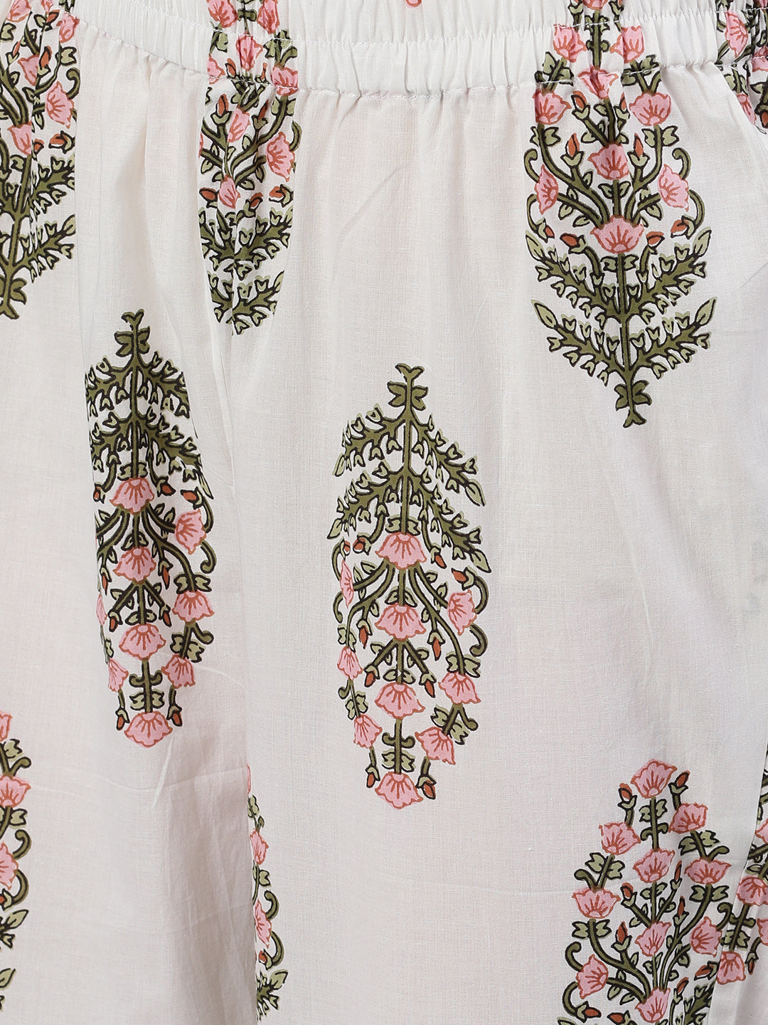 Women White Three-Quarter Sleeves Flared Kurta And Palazzo Set | LASVINI - Redefining Indian Fashion with Elegance