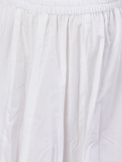 Women Skyblue Three-Quarter Sleeves Straight Kurta Skirt Set With Dupatta | LASVINI - Redefining Indian Fashion with Elegance