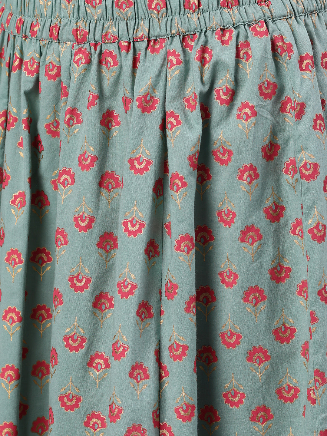 Women Light Green Three-Quarter Sleeves Straight Kurta Skirt Set With Dupatta | LASVINI - Redefining Indian Fashion with Elegance