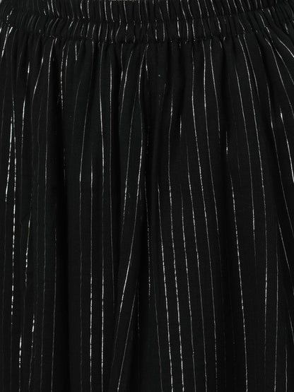 Women Black Maxi Skirt | LASVINI - Redefining Indian Fashion with Elegance