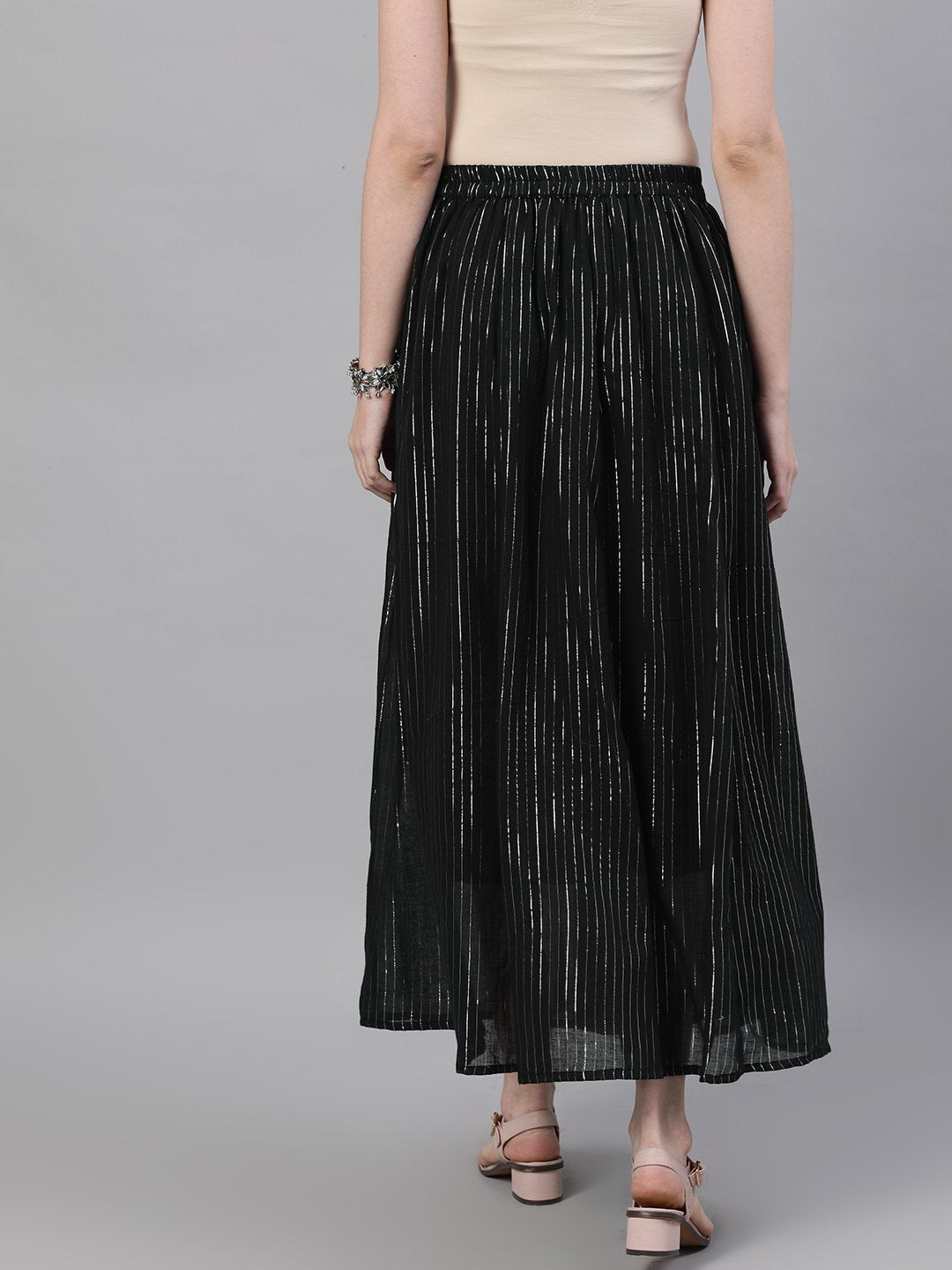 Women Black Maxi Skirt | LASVINI - Redefining Indian Fashion with Elegance