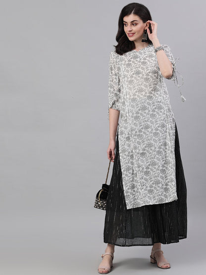 Women Black Maxi Skirt | LASVINI - Redefining Indian Fashion with Elegance