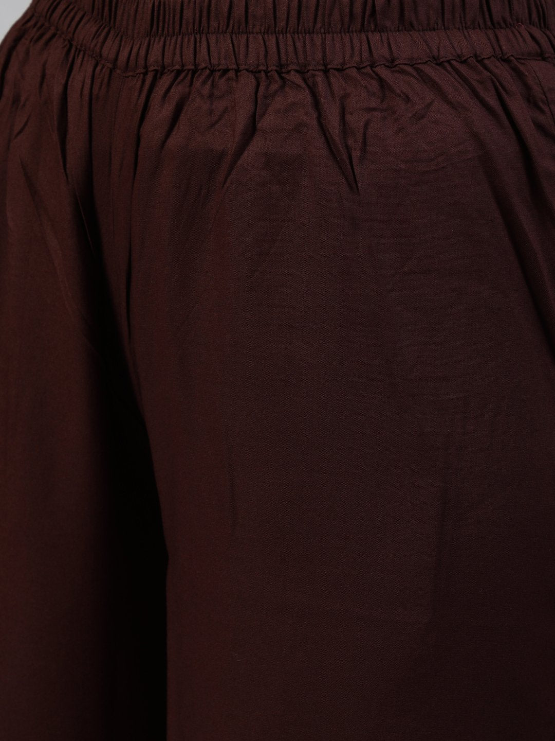 Women Dark Brown Sequence Straight Kurta Plazzo & Net Dupatta | LASVINI - Redefining Indian Fashion with Elegance