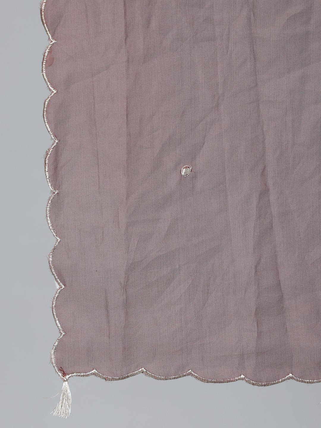 Women Coffee Brown Embroidered Straight Kurta Plazzo & Scalloped Dupatta | LASVINI - Redefining Indian Fashion with Elegance