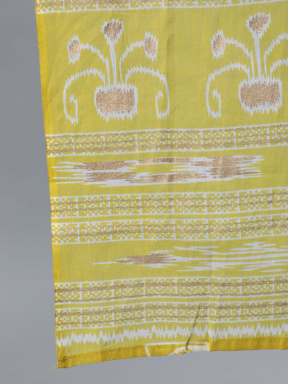 Women Lime Green & Gold Indigo Printed Maternity Dress With Three Quarter Sleeves & Dupatta | LASVINI - Redefining Indian Fashion with Elegance