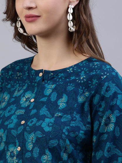 Women Green Box Pleated Tunic | LASVINI - Redefining Indian Fashion with Elegance