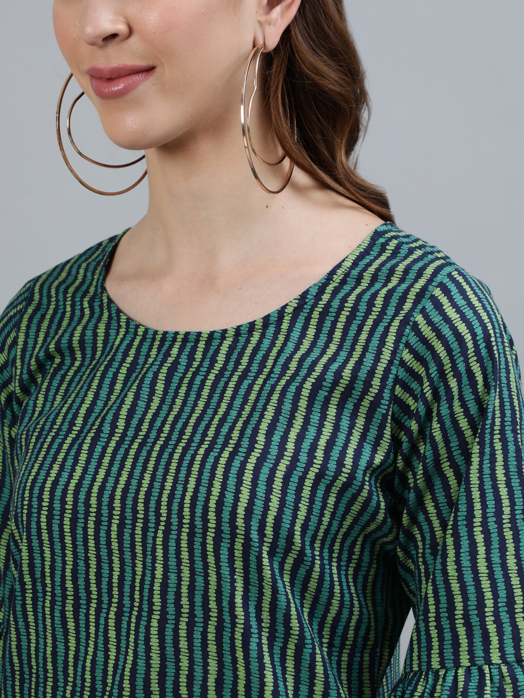 Women Green Printed Night Suit | LASVINI - Redefining Indian Fashion with Elegance