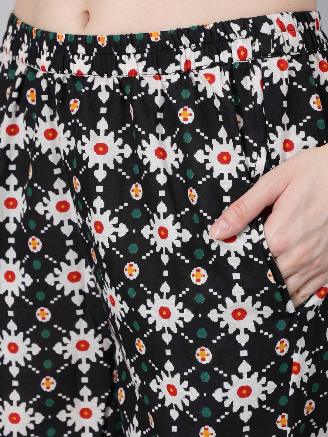 Women Navy Blue Printed Night Suit | LASVINI - Redefining Indian Fashion with Elegance