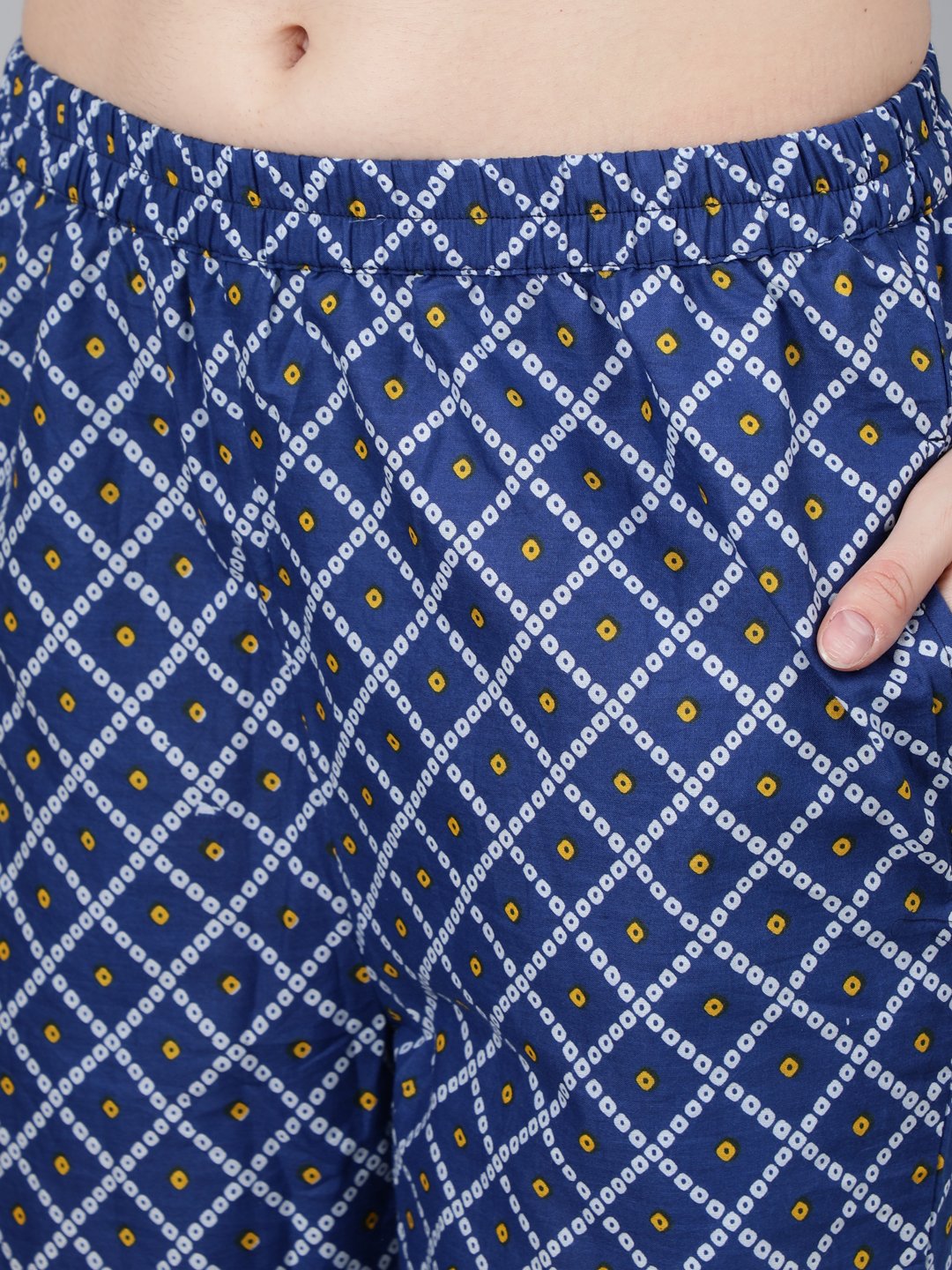 Women Blue Printed Night Suit | LASVINI - Redefining Indian Fashion with Elegance