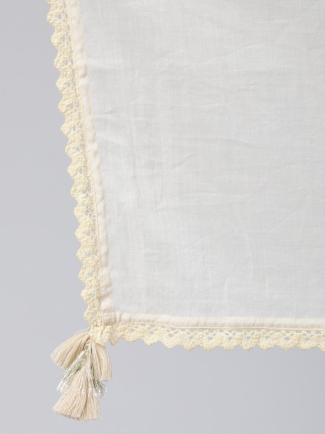 Women Cream Embroidered Flared Kurta With Jacket,Plazo & Dupatta | LASVINI - Redefining Indian Fashion with Elegance