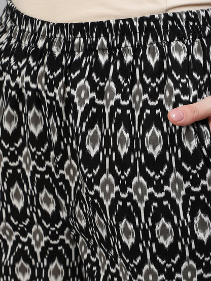 Women Black Wrap Round Night Suit | LASVINI - Redefining Indian Fashion with Elegance