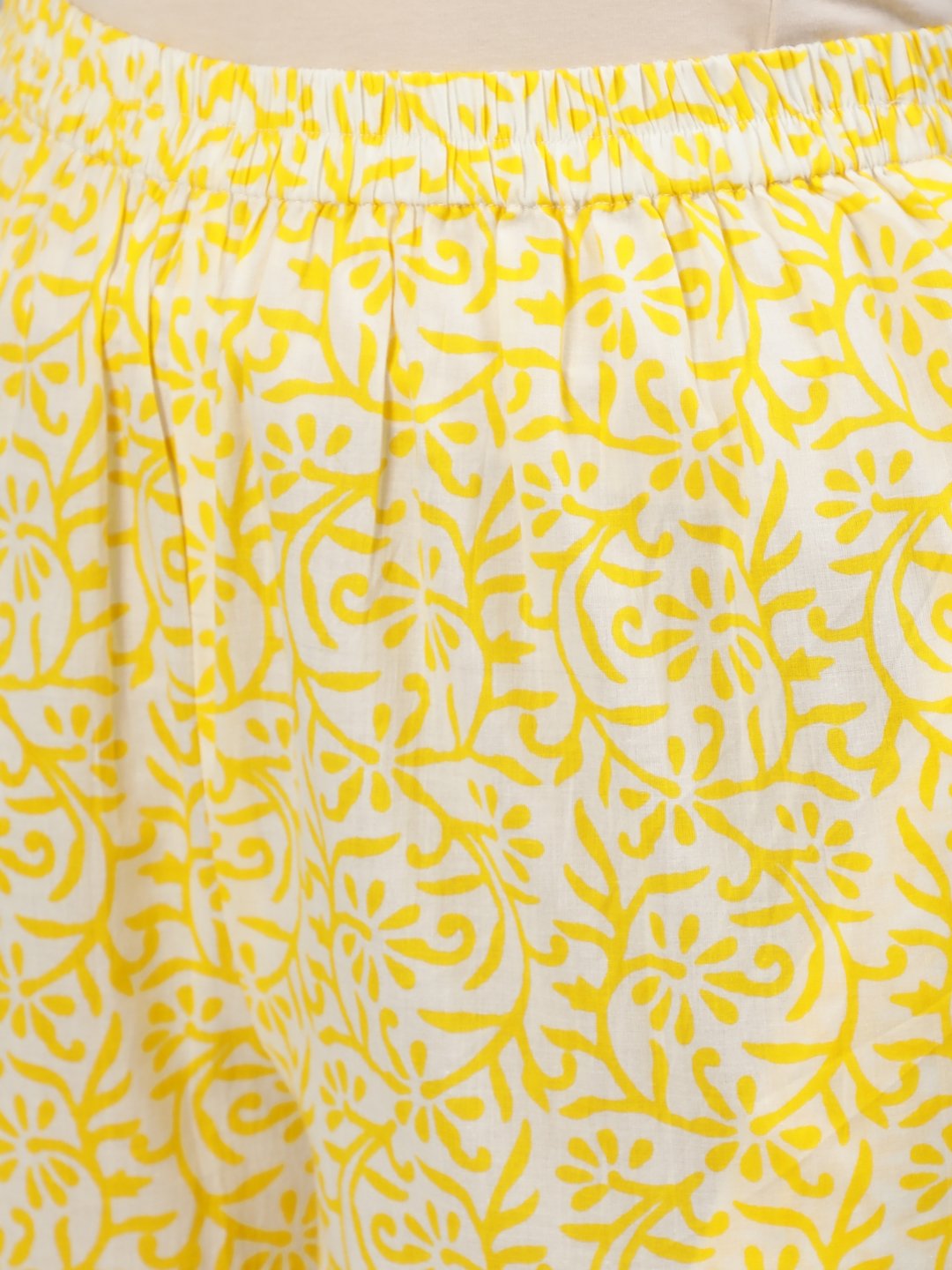 Women Yellow Printed Night Suit | LASVINI - Redefining Indian Fashion with Elegance