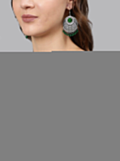 Women Green & Gold Printed Tunic With Three Quarter Sleeves | LASVINI - Redefining Indian Fashion with Elegance