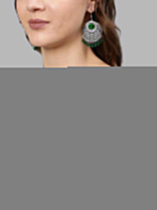 Women Green & Gold Printed Tunic With Three Quarter Sleeves | LASVINI - Redefining Indian Fashion with Elegance