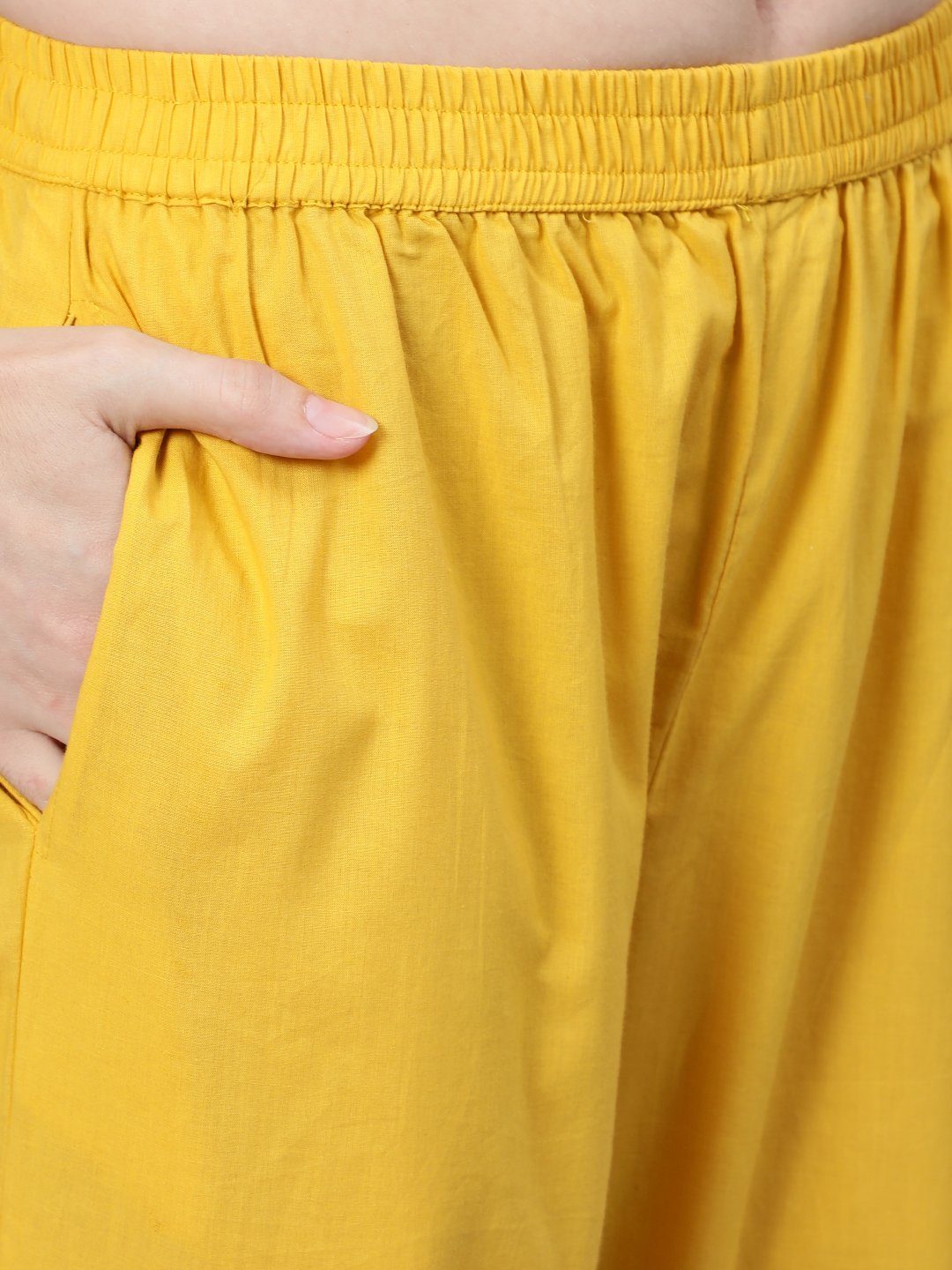 Women Yellow & White Printed Straight Kurta With Plazo & Dupatta | LASVINI - Redefining Indian Fashion with Elegance