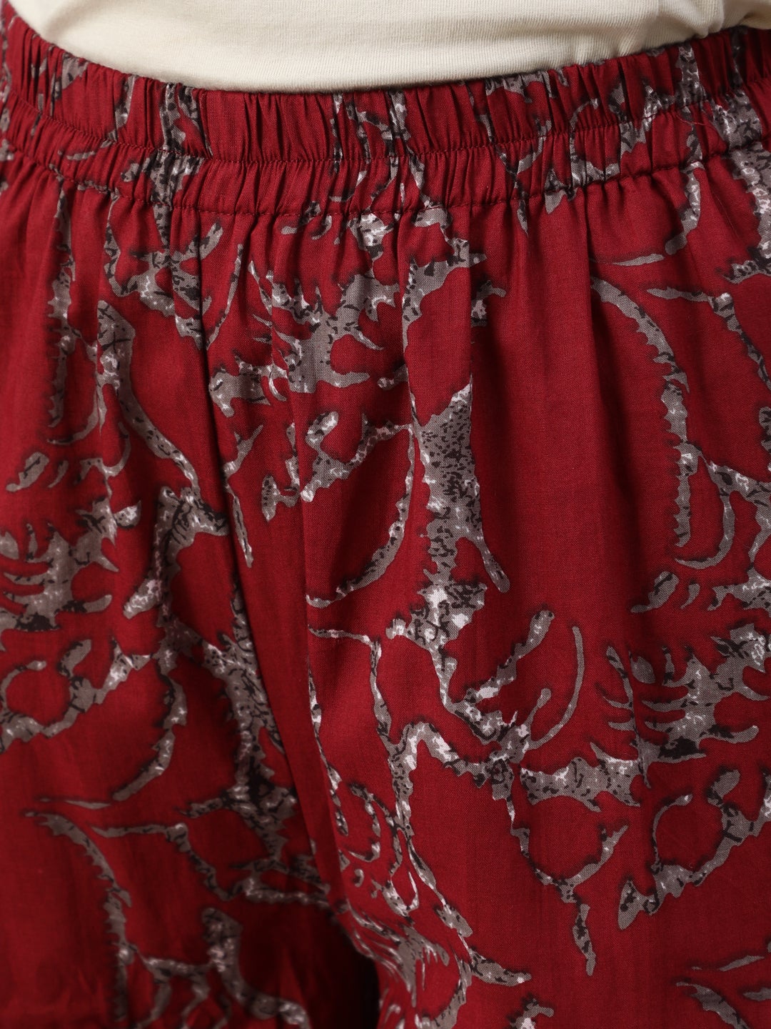 Women Maroon Striped Pure Cotton Kurta With Palazzos & Dupatta | LASVINI - Redefining Indian Fashion with Elegance