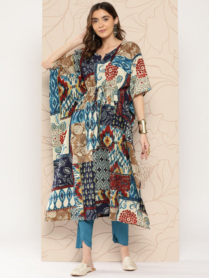 Women Multi Ethnic Printed Kaftan | LASVINI - Redefining Indian Fashion with Elegance