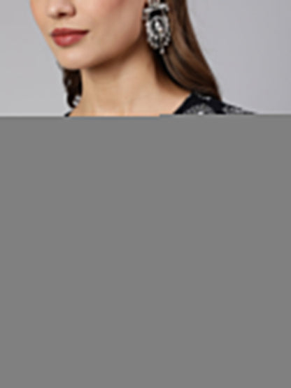 Women Burgundy Straight Kurta With Three Quarter Sleeves | LASVINI - Redefining Indian Fashion with Elegance