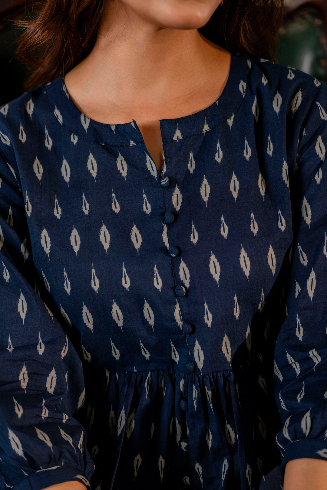 Women Blue Peplum Tunic | LASVINI - Redefining Indian Fashion with Elegance