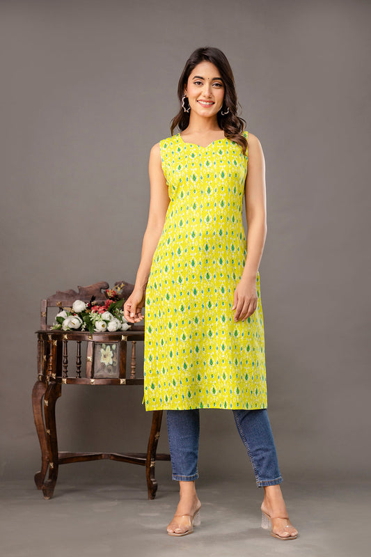 Ikkat Printed Kurta for Women | LASVINI - Redefining Indian Fashion with Elegance