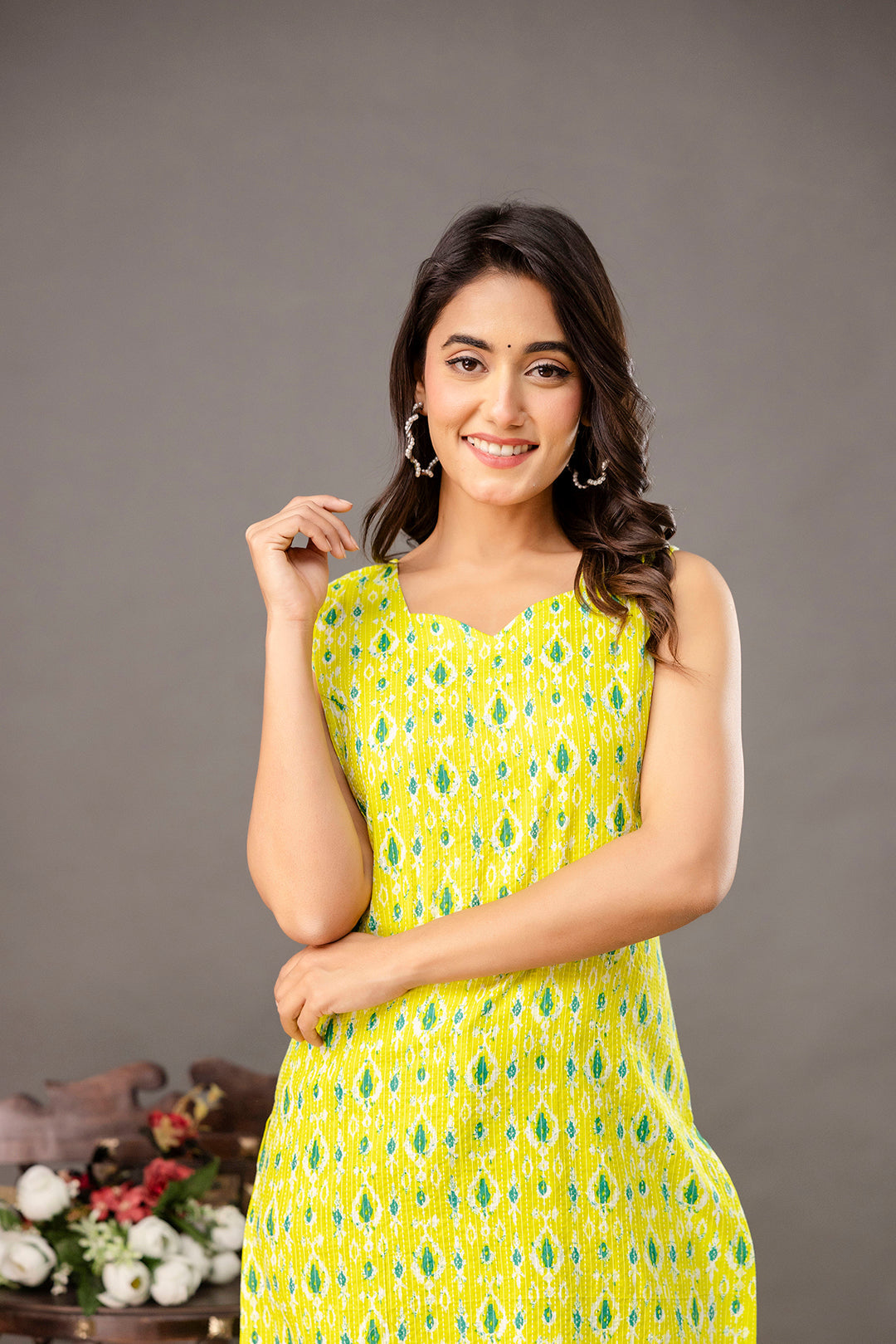 Ikkat Printed Kurta for Women | LASVINI - Redefining Indian Fashion with Elegance