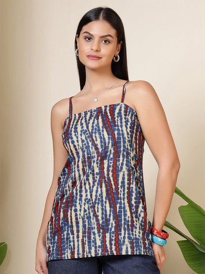 Women Multicolore Printed Straight Tunic | LASVINI - Redefining Indian Fashion with Elegance