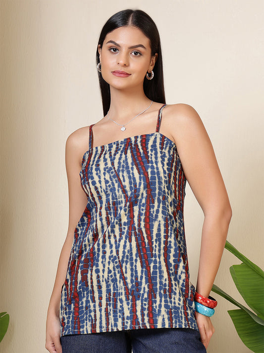 Women Multicolore Printed Straight Tunic | LASVINI - Redefining Indian Fashion with Elegance