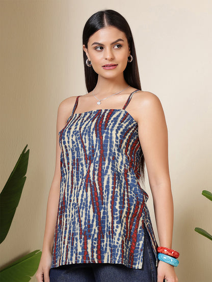 Women Multicolore Printed Straight Tunic | LASVINI - Redefining Indian Fashion with Elegance