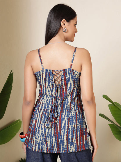 Women Multicolore Printed Straight Tunic | LASVINI - Redefining Indian Fashion with Elegance