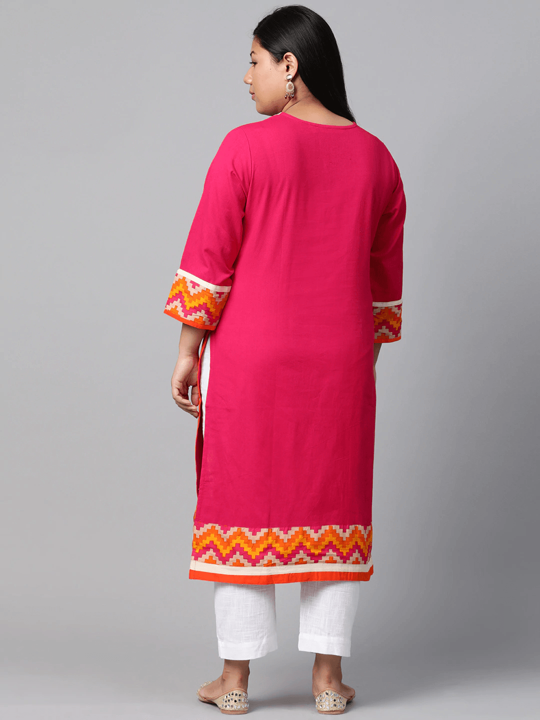 Plus Size Pink Flex Kurta | LASVINI - Redefining Indian Fashion with Elegance