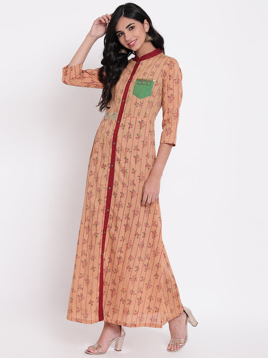 Women'S High Low Grey Embroidered Cotton Kurta | LASVINI - Redefining Indian Fashion with Elegance