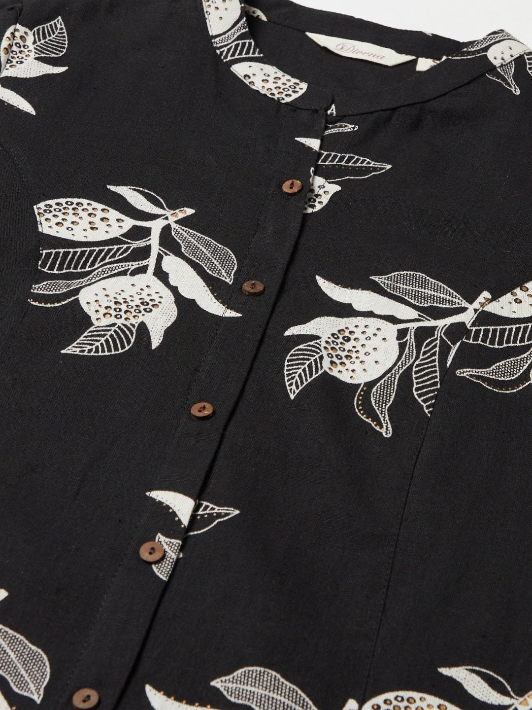 Women'S Black Cotton Flex A-Line Kurta | LASVINI - Redefining Indian Fashion with Elegance