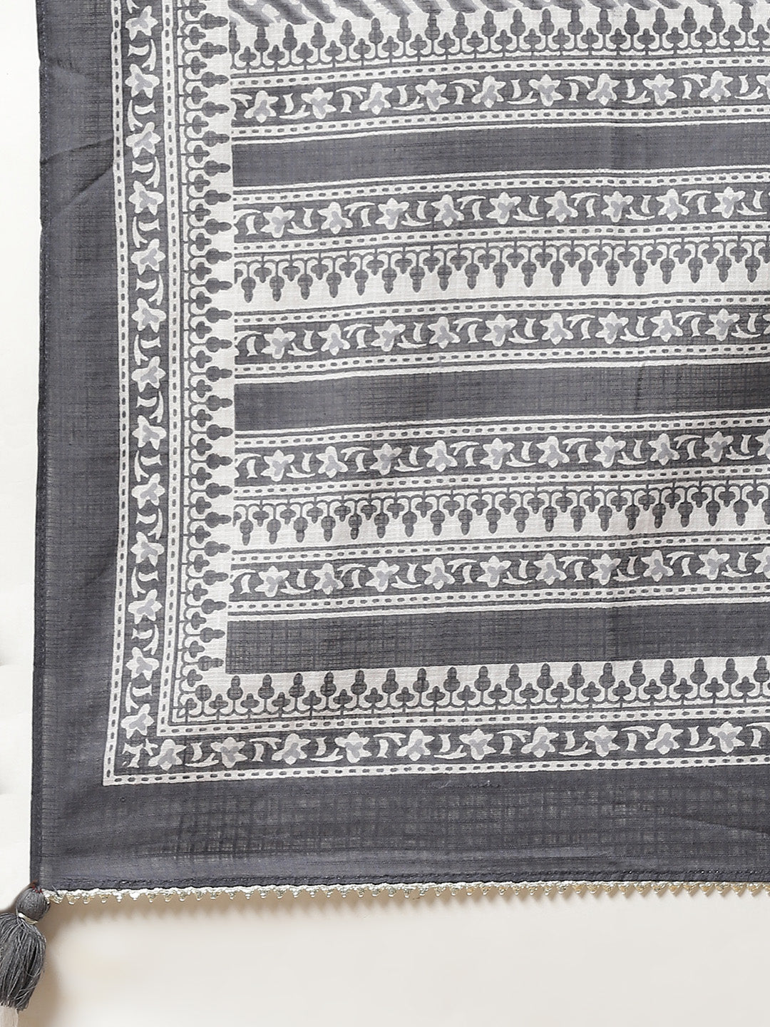 Women'S Grey Cotton Straight Kurta Pant Set With Dupatta | LASVINI - Redefining Indian Fashion with Elegance