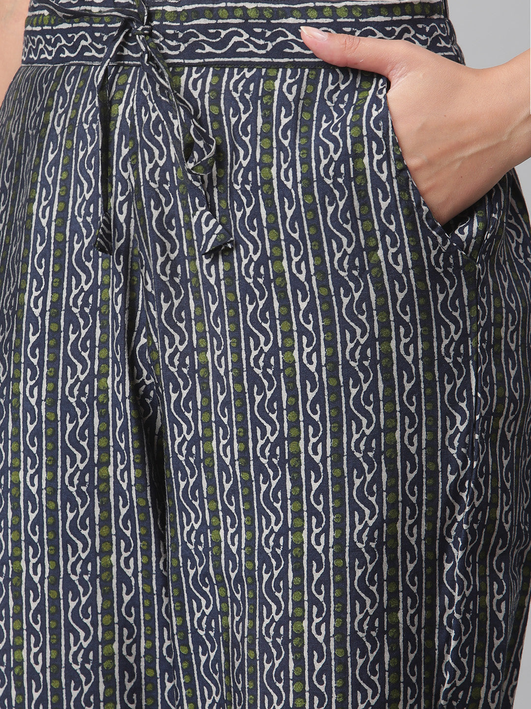 Women'S Blue Rayon Kaftan Pant Set | LASVINI - Redefining Indian Fashion with Elegance