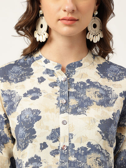 Multi Colored Floral Digital Printed Straight Kurta | LASVINI - Redefining Indian Fashion with Elegance