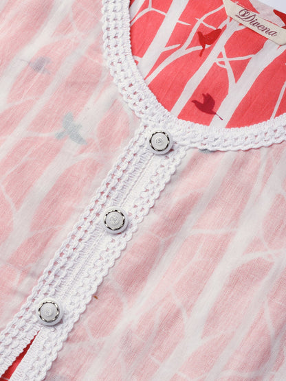 Women'S White Striped Kurta With Muslin Jacket | LASVINI - Redefining Indian Fashion with Elegance