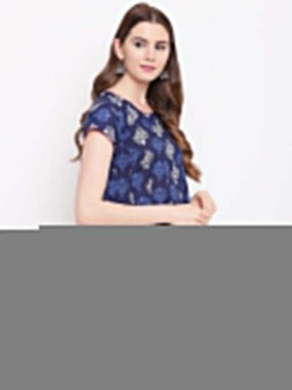 Women'S Indigo Short Kurti | LASVINI - Redefining Indian Fashion with Elegance