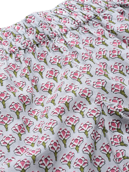 Women'S Grey Printed Loungewear/Nightwear | LASVINI - Redefining Indian Fashion with Elegance