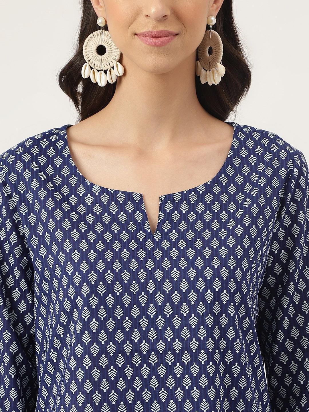Blue Printed Loungewear/Nightwear | LASVINI - Redefining Indian Fashion with Elegance