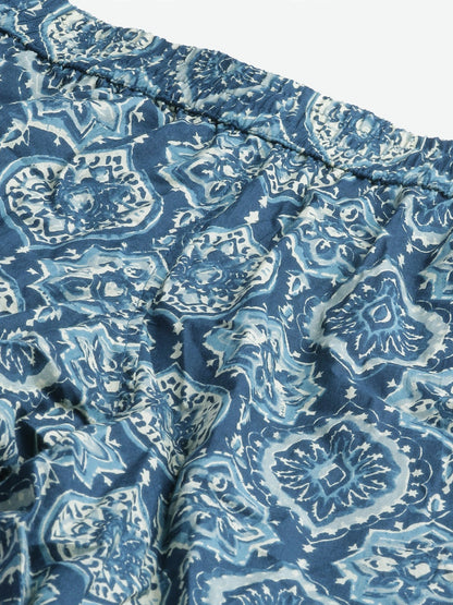 Women'S Indigo Cotton Nightwear/Loungewear | LASVINI - Redefining Indian Fashion with Elegance